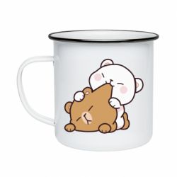 Кружка эмалированная Кусь мишки - PrintSalon