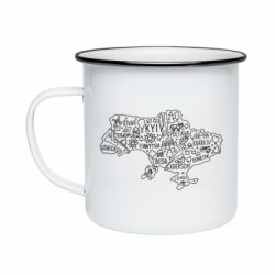 Кружка эмалированная Map Ukraine - PrintSalon