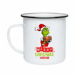Кружка емальована З Різдвом Христовим Україно-Грінч і Генератор - PrintSalon