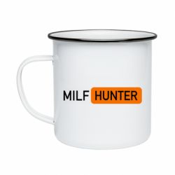 Кружка эмалированная Milf hunter - PrintSalon