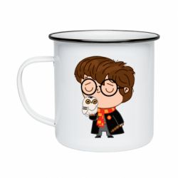 Кружка эмалированная Милый Гарри с совой - PrintSalon