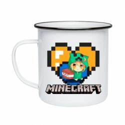 Кружка емальована Minecraft Girl - PrintSalon