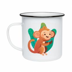 Кружка эмалированная Monkey. Fuck You - PrintSalon