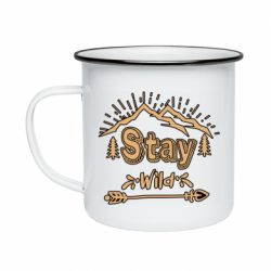 Кружка эмалированная Mountains - Stay Wild - PrintSalon