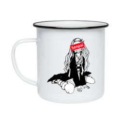Кружка эмалированная Недзуко - сенпай - PrintSalon