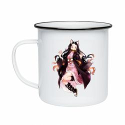 Кружка емальована Nezuko cat - PrintSalon
