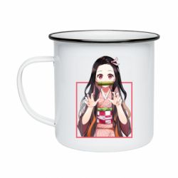 Кружка эмалированная Nezuko - PrintSalon