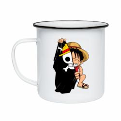 Кружка эмалированная One piece chibi Luffy - PrintSalon