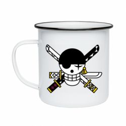 Кружка эмалированная One Piece Zoro logo - PrintSalon
