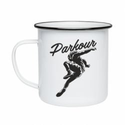 Кружка емальована Parkour and jump - PrintSalon