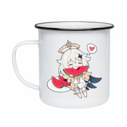 Кружка емальована Паймон з кавуном - PrintSalon