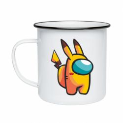 Кружка емальована Pikachu Among Us - PrintSalon