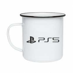 Кружка эмалированная PlayStation 5 Logo - PrintSalon