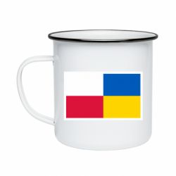 Кружка эмалированная Польша и Украина - PrintSalon
