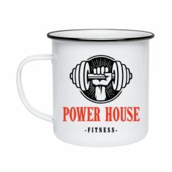 Кружка эмалированная Powerhouse fitness - PrintSalon