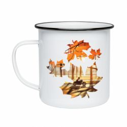 Кружка эмалированная Проезжая осень - PrintSalon