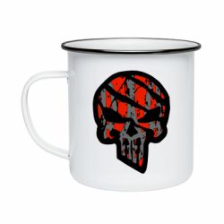 Кружка емальована Punisher Coat of arms of Ukraine - PrintSalon