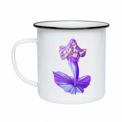 Кружка эмалированная Purple Mermaid Barbie - PrintSalon