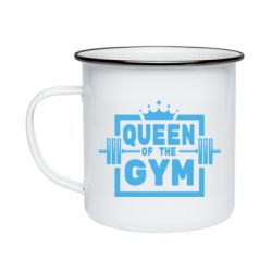 Кружка емальована Queen Of The Gym