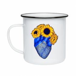 Кружка емальована Серце України. - PrintSalon