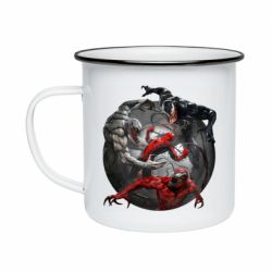 Кружка емальована Сімбіоти і людина павук - PrintSalon