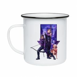 Кружка эмалированная Соколиный глаз и Кейт Бишоп - PrintSalon