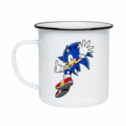 Кружка эмалированная Sonic and the jump - PrintSalon