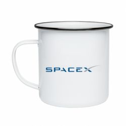 Кружка эмалированная SpaceX - PrintSalon