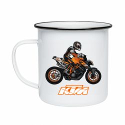 Кружка эмалированная Sport Bike Art - PrintSalon