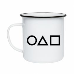 Кружка емальована Гра в кальмара - PrintSalon