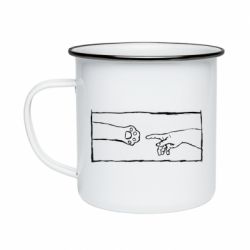 Кружка эмалированная Сreation meow - PrintSalon