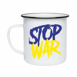 Кружка эмалированная Stop this war - PrintSalon