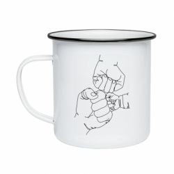 Кружка эмалированная Strong family - PrintSalon