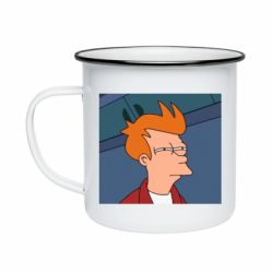 Кружка эмалированная Suspicious Fry - PrintSalon