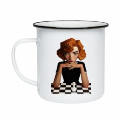 Кружка эмалированная The Queen's Gambit art - PrintSalon