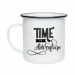 Кружка эмалированная Time to adventure - PrintSalon