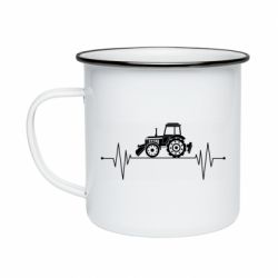 Кружка эмалированная Трактор импульс - PrintSalon