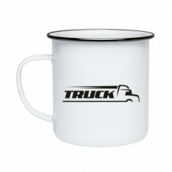 Кружка эмалированная Truck simple art - PrintSalon