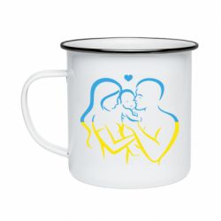 Кружка эмалированная Украина! Семья! - PrintSalon