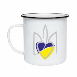 Кружка эмалированная Ukrainian heart - PrintSalon