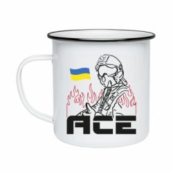Кружка эмалированная Украинский летчик - PrintSalon