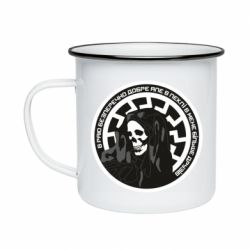 Кружка емальована В раю безперечно добре, але в пеклі в мене більше друзів - PrintSalon