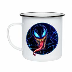 Кружка емальована Venom black and blue style - PrintSalon