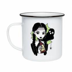 Кружка емальована Венздей з отрутою - PrintSalon