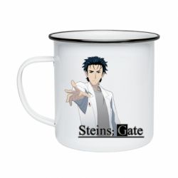 Кружка емальована Брама Штейна: Рінтаро Окабе - PrintSalon