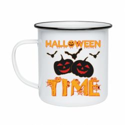 Кружка эмалированная Время Хэллоуина - PrintSalon