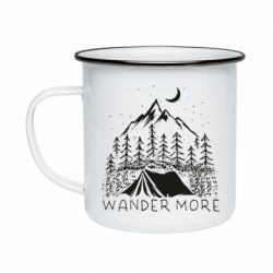 Кружка эмалированная Wander more - PrintSalon