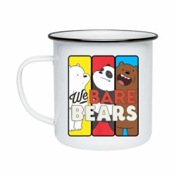 Кружка эмалированная We bare bears collage - PrintSalon