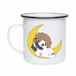Кружка эмалированная We bare bears sleep - PrintSalon