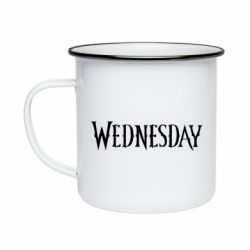 Кружка емальована Wednesday logo - PrintSalon